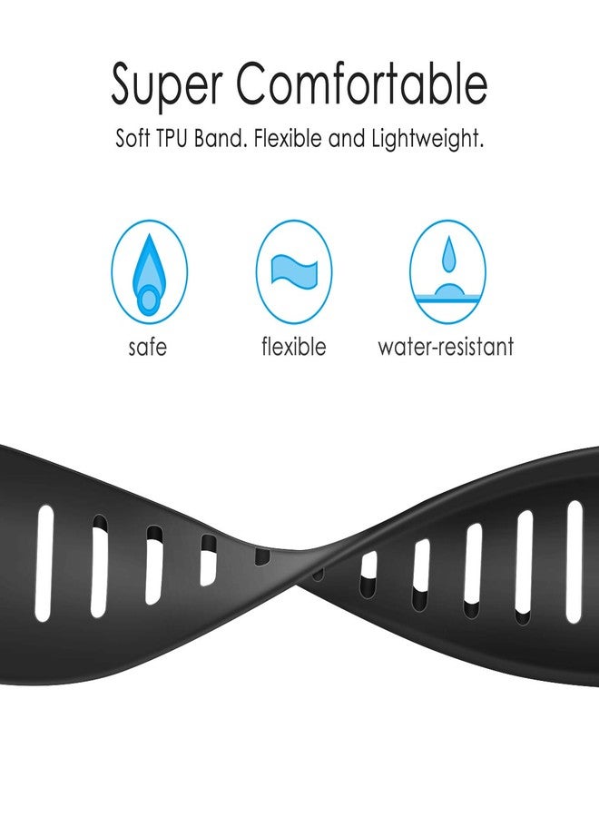 Fintie Watch Band Compatible with Suunto Core, Rubber Accessory Strap Replacement Wrist Sport Bands w/Metal Clasp Compatible with Suunto Core Smartwatch, Black - Image 2