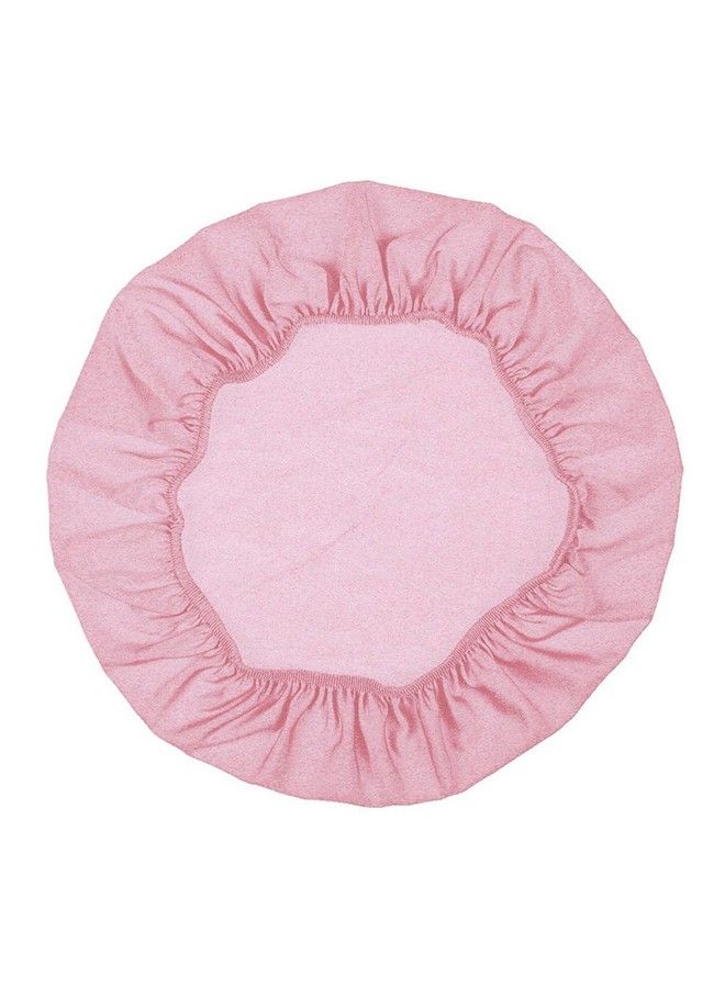 CfoPiryx Cyclamen9 Bar Stool Cover Round Chair Slipcover Protector Elastic With Nonslip Backing And Elastic Band For Home Seat Cloth Coffee4550Cm (Pink) - Image 1
