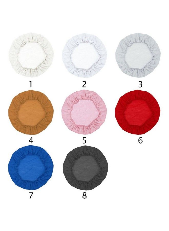 CfoPiryx Cyclamen9 Bar Stool Cover Round Chair Slipcover Protector Elastic With Nonslip Backing And Elastic Band For Home Seat Cloth Coffee4550Cm (Pink) - Image 4