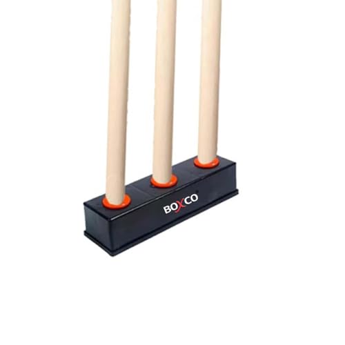 BOXCO Ensure Stable Play with BOXCO Heavy Duty Wooden Wicket Stand. Strong, Durable and Easy to Set up, it securely Holds wickets in Place for Practice Sessions and Cricket Matches. - Image 4