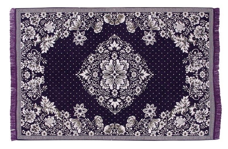 Braids Premium Chennille Living Room Rectangular Carpet,Area Rug,Durries- 4.5 Ft X 6 Feet,Multicolor (Blue) - Image 2