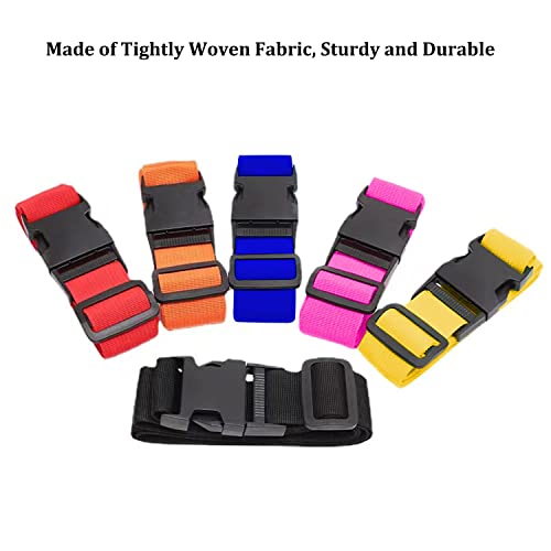Jcpmcxs 2 Pack Suitcase Straps, Bright Color Adjustable Luggage Belts, TSA Approved (Black) - Image 4