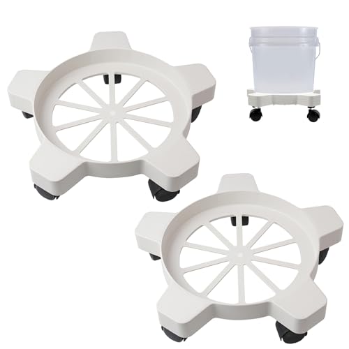 CNQLIS CNQLIS 5 Gallon Bucket Dolly with 5 SmoothRolling Swivel Casters75 lbsNo Tip or Spilling for 5 Gallon Bucket and Flowerpot11 Inside Diameter 