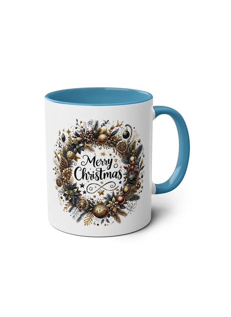 1pc 11OZ Ceramic Merry Christmas Coffee Mug - Double-Sided Printed Holiday Cup, Festive Gift for Men & Women, Ideal for Office, Dorm, School - Seasonal Tea & Coffee Mug N/Blue - pzsku/Z17EA322F331F93D9FC68Z/45/_/1733563826/e9f468f9-276e-4dbf-9e31-cd577f6f421a