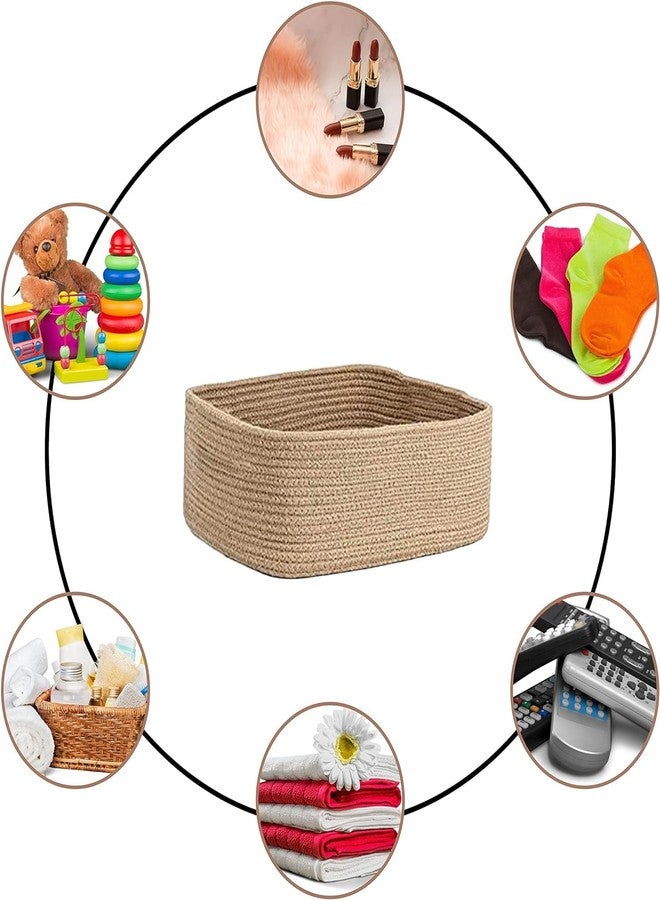 RUGSZONE® Animal Storage Basket for Kids, Giraffe Rope Storage Basket for Baby Diaper, Stuffed Animal Storage Bin Rope Basket for Kids Toy, Baby Laundry Baskets (rect baige 12x8x5 inch) - Image 3