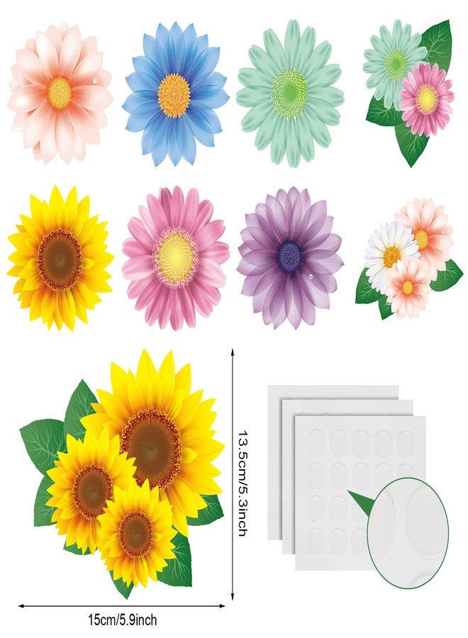 Yisong 45 Pcs Sun Flower Cutouts Large Sunflower Bulletin Board Decoration Spring Flower Classroom Decor Sunflower Bulletin Board for Classroom School Home Birthday Baby Shower Wall Window Decor - Image 2