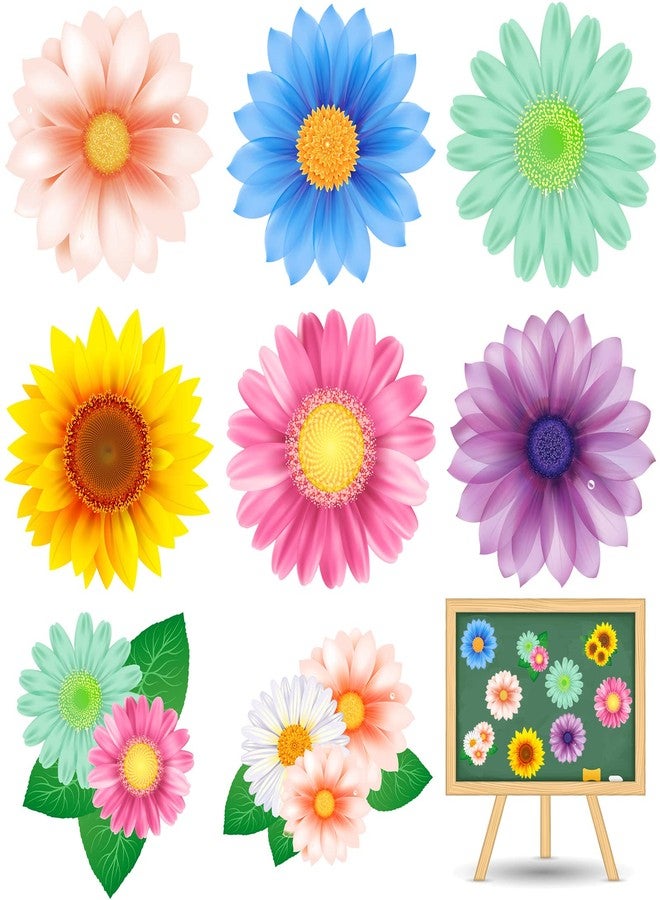 Yisong 45 Pcs Sun Flower Cutouts Large Sunflower Bulletin Board Decoration Spring Flower Classroom Decor Sunflower Bulletin Board for Classroom School Home Birthday Baby Shower Wall Window Decor - Image 1