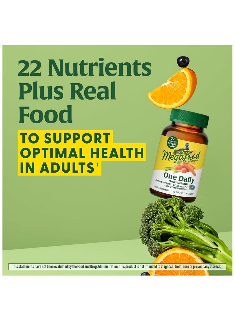 MegaFood One Daily Multivitamin Immune support,Energy metabolism,Bone health with 21 essentail nutrients plus real food - 90 Tablets / 90 servings - Image 4