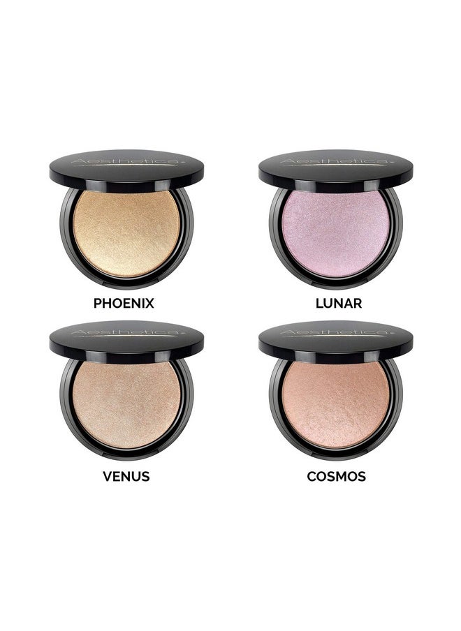 Aesthetica - Starlite Highlighter Metallic Shimmer Highlighting Makeup Powder Cosmos (Sparkling Rose Gold) - Image 1