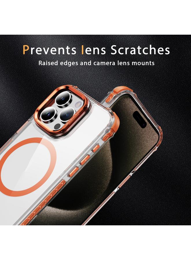 اس-توب جراب هاتف iPhone 15 Pro من سلسلة Rainbow الشفافة مع حامل عدسة MagSafe - Image 4