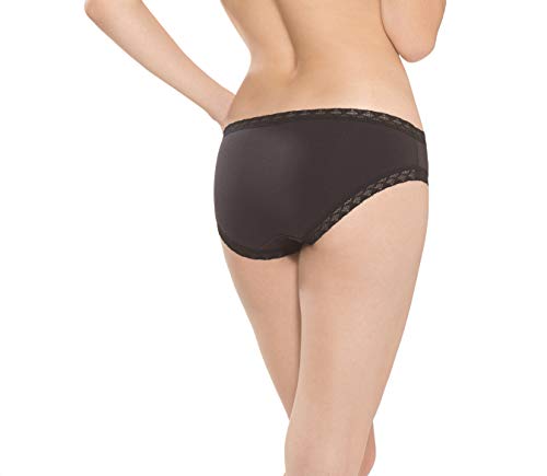 Natori Women's Bliss Girl Brief, Black (3 Pack), Medium - Image 3