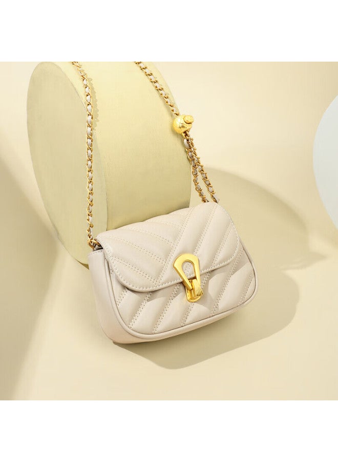 Viney Women's Handbag, Cowhide Crossbody Phone Bag, Stylish Shoulder Chain Bag, Birthday Gift For Girlfriend, Qixi Festival Gift - Image 4