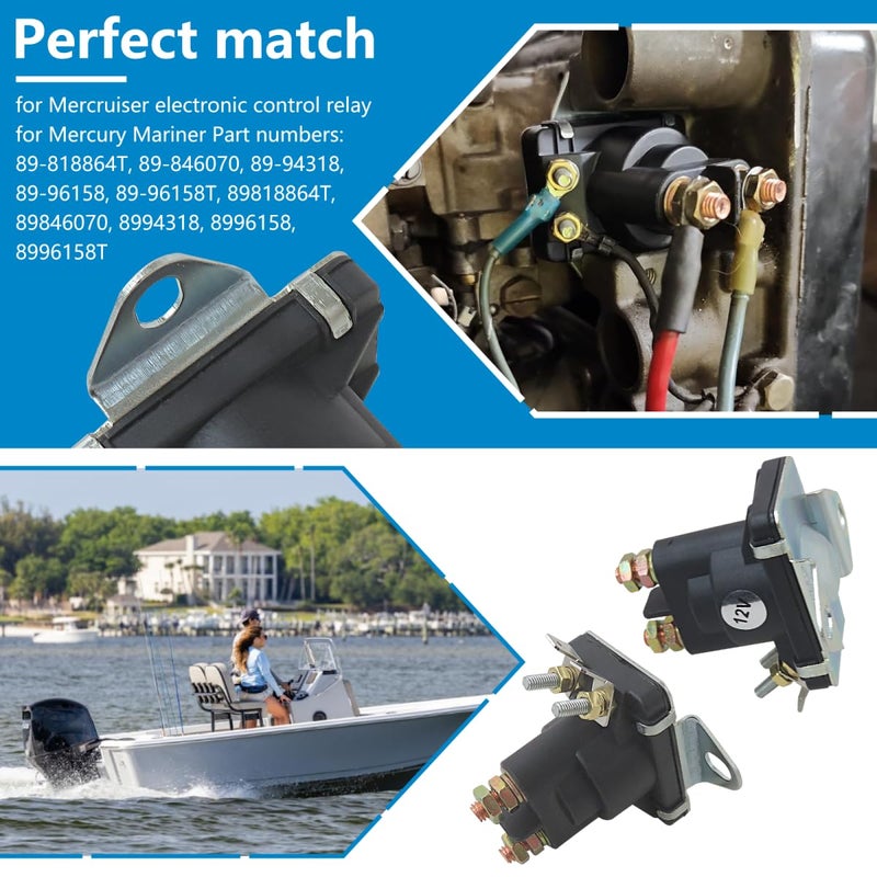 2Pcs 12V Automatic Starter Solenoid Switch For 35 275 HP Outboard Motor 50Hp 4 Cyl 3 Cyl - Image 3