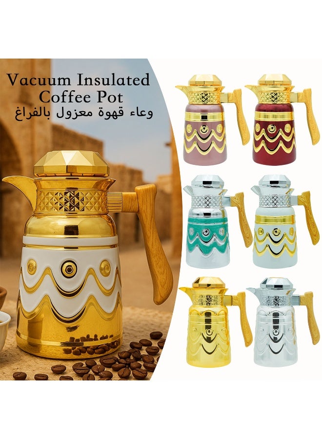 Sakura Train 1000ML Purely Handmade Enamel Drip Glue Process Luxury Thermal Coffee Carafe Insulated Stainless Steel Vacuum Coffee Carafe for Hot Liquids, Turkish Middle Eastern Stainless Steel Teapot Coffee Pot for Women, Men, Adults, Guests or Party - Best Gift Idea - Image 5