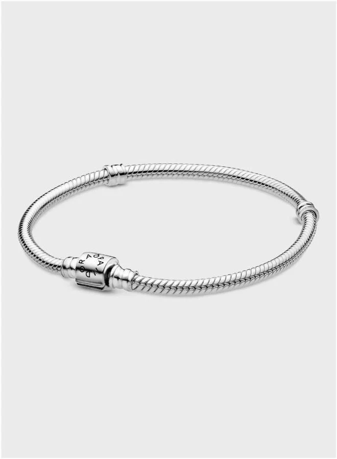 Barrel Clasp Snake Chain Bracelet