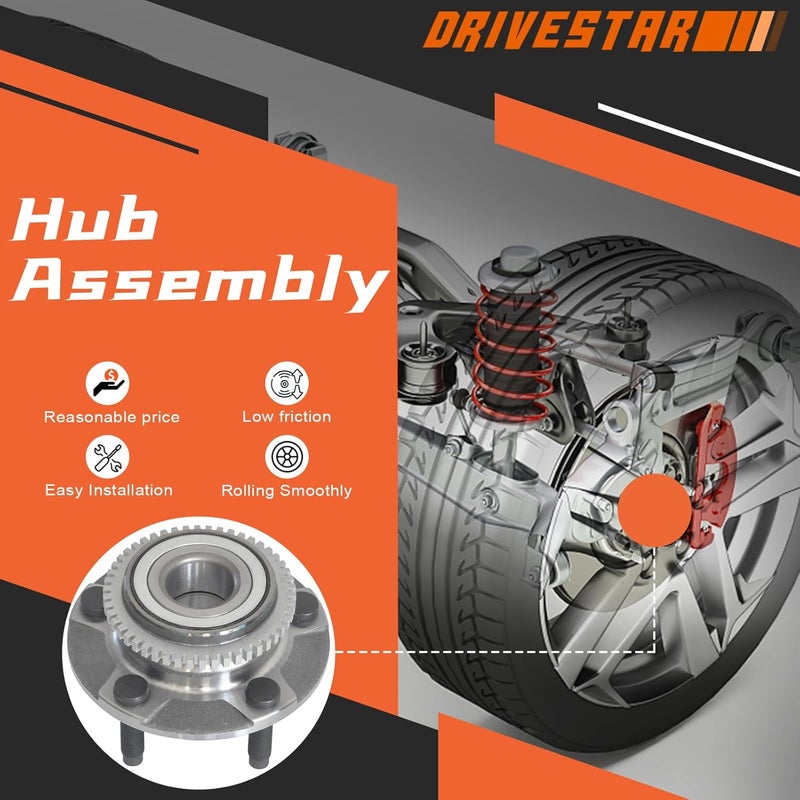 DRIVESTAR 513115 Front Wheel Bearings and Hub Assembly for 1994-2004 Ford Mustang with ABS - Image 3