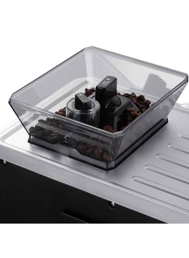 آر إيه أف ماكينة صنع قهوة RAF - ماكينة إسبريسو بقوة 1350 واط، سعة كبيرة 2.3 لتر، دورة تخمير مزدوجة، مطحنة مدمجة، خافق حليب، سهلة التنظيف، ماكينة قهوة احترافية للباريستا للاستخدام المنزلي والمكتبي - Image 5