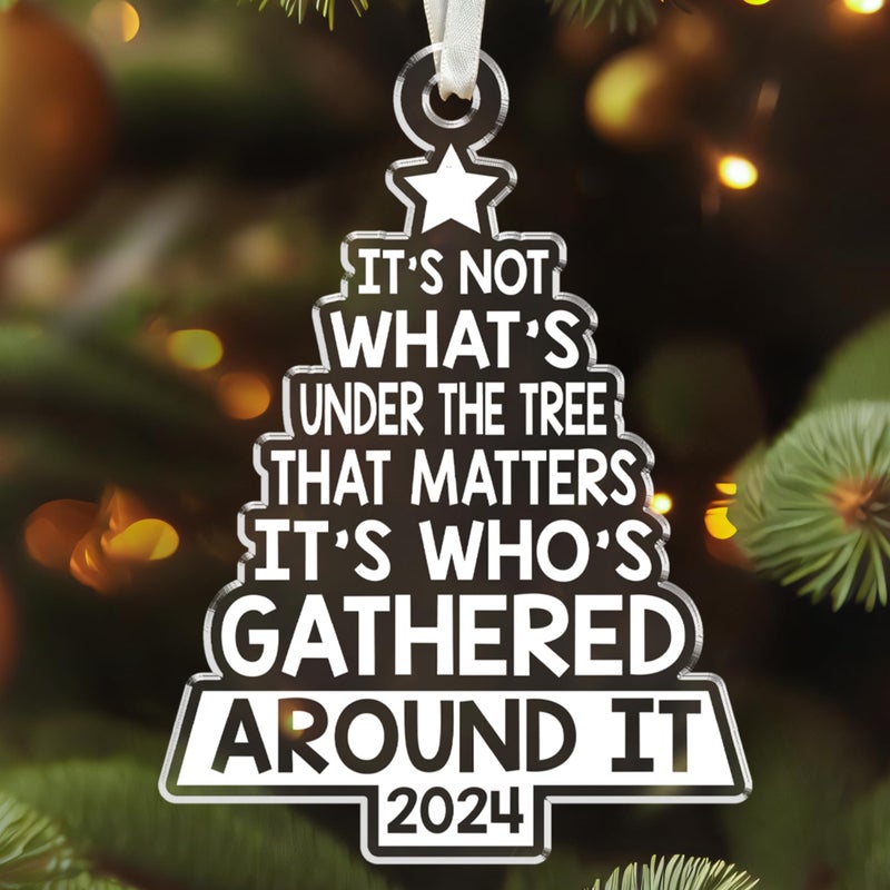 SUCHAGIFT Family Christmas Ornaments 2024-2024 Christmas Ornaments - Christmas Ornament Gifts for Family  Mom  Dad  Daughter  Son  Women  Men  Coworkers  Sister  Friends  Bestie - Acrylic Family Ornament 2024 - Image 1