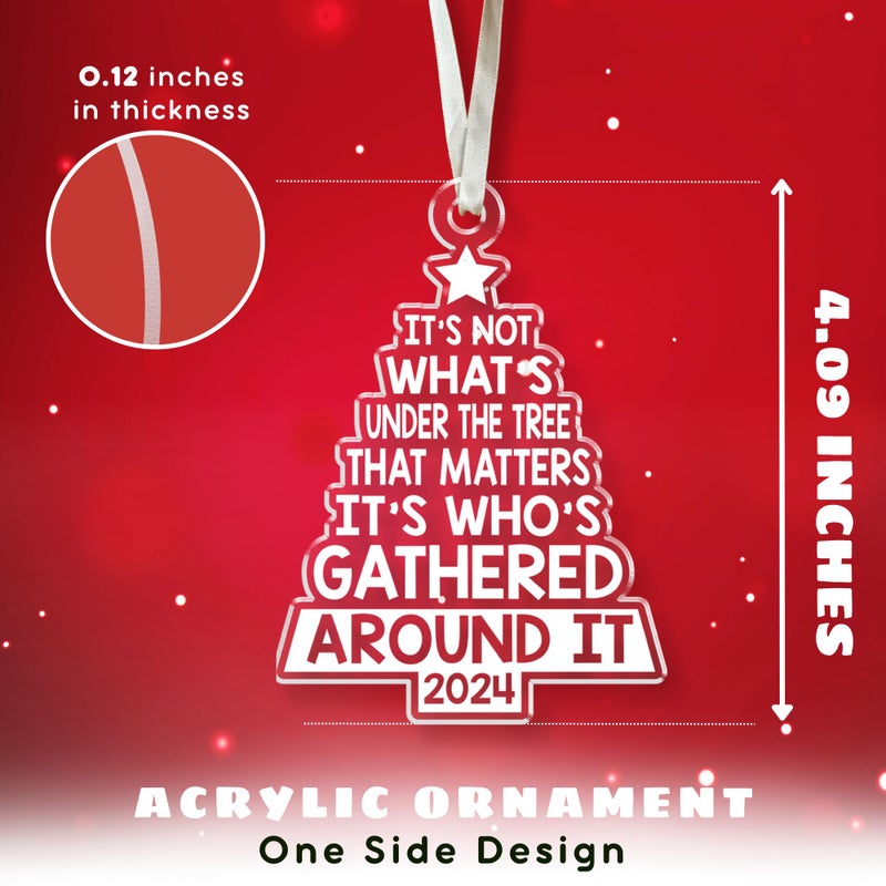 SUCHAGIFT Family Christmas Ornaments 2024-2024 Christmas Ornaments - Christmas Ornament Gifts for Family  Mom  Dad  Daughter  Son  Women  Men  Coworkers  Sister  Friends  Bestie - Acrylic Family Ornament 2024 - Image 2