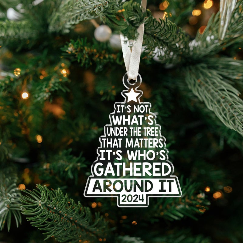 SUCHAGIFT Family Christmas Ornaments 2024-2024 Christmas Ornaments - Christmas Ornament Gifts for Family  Mom  Dad  Daughter  Son  Women  Men  Coworkers  Sister  Friends  Bestie - Acrylic Family Ornament 2024 - Image 5