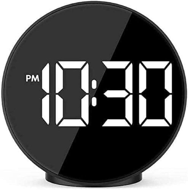 Meneflix LED Digital Alarm Clock with Large Display Time Temperature Display 3 Levels Brightness Electronic Clocks Voice Activated Alarm Clocks for Bedroom Study Room Office Hotel - Image 1