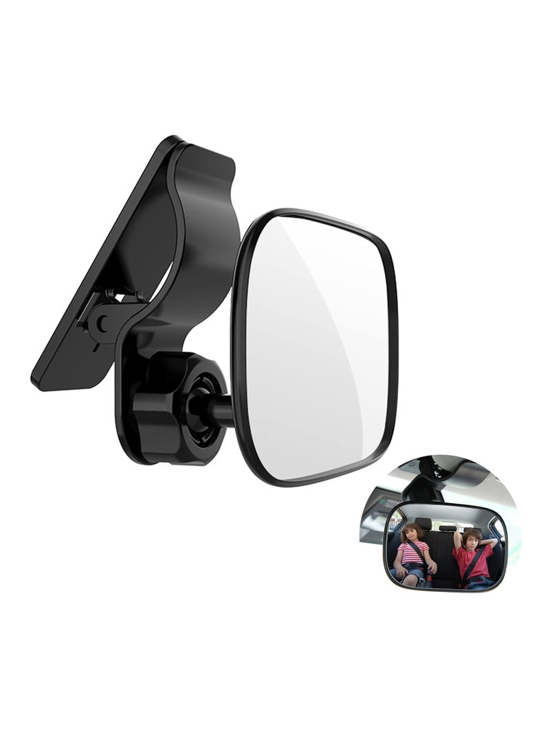 Shatterproof Baby Car Mirror for Rear View - 360° Adjustable Backseat Safety Mirror for Rear-Facing Infants, Clear Wide Vision Clip-On Car Seat Mirror for Safe Travel. - Image 1