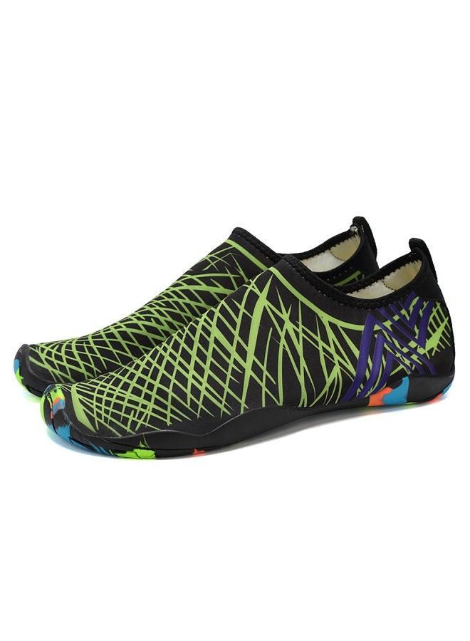 Generic Men Women Water Shoes Sports Quick Dry Barefoot for Swim Diving Surfing Aqua Pool Beach Walking Yoga Exercise Shoes Green Size 40  - Image 2