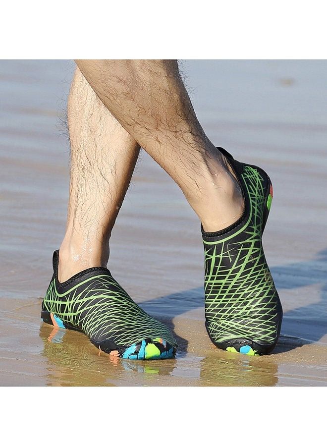 Generic Men Women Water Shoes Sports Quick Dry Barefoot for Swim Diving Surfing Aqua Pool Beach Walking Yoga Exercise Shoes Green Size 40  - Image 4