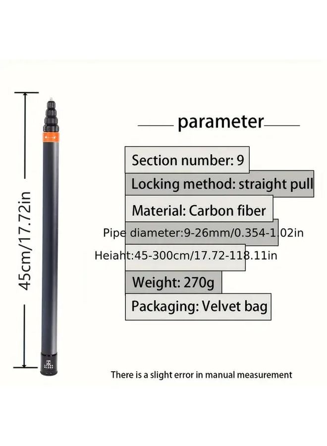 3M Carbon Fiber Extension Pole Golden For GoPro DJI Insta360 Akaso Brave Campark Action Camera - Image 3