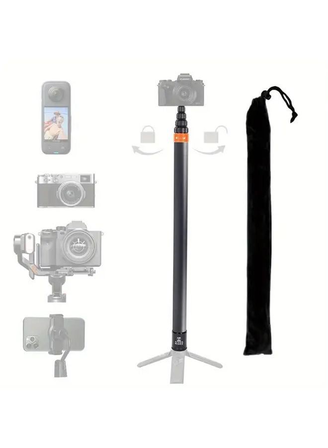 3M Carbon Fiber Extension Pole Golden For GoPro DJI Insta360 Akaso Brave Campark Action Camera - Image 2