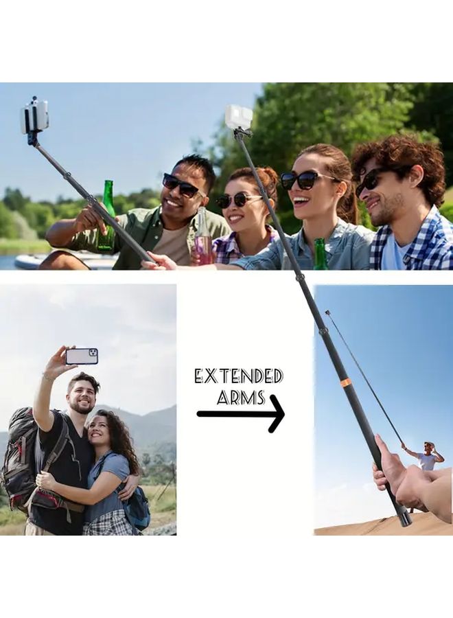 3M Carbon Fiber Extension Pole Golden For GoPro DJI Insta360 Akaso Brave Campark Action Camera - Image 4