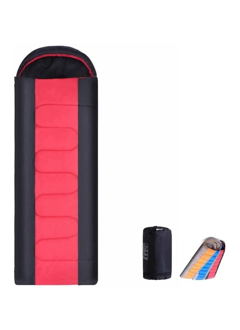 Cool Baby Style COOLBABY Extra Wide Sleeping Bag Lightweight Waterproof Warm Adult Camping Sleeping Bag with Compression Bag Backpacking Sleeping Bag for Outdoor Camping Hiking and Travel (Red)  - Image 1
