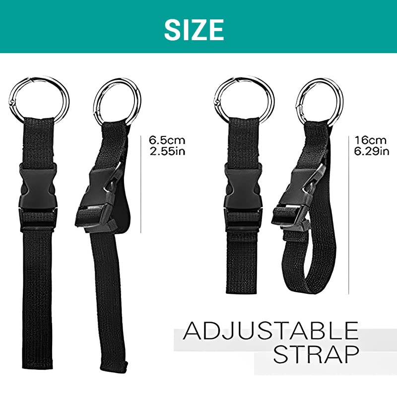 Yopolaz 2 Pack Add a Bag Luggage Straps - Adjustable Suitcase Belts Travel Accessories - Jacket Gripper Arm Saver Easy to Carry Your Extra Bags (Black) - Image 3
