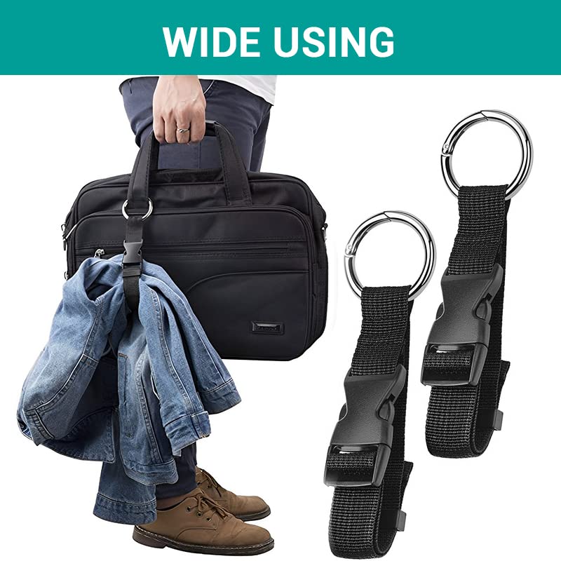 Yopolaz 2 Pack Add a Bag Luggage Straps - Adjustable Suitcase Belts Travel Accessories - Jacket Gripper Arm Saver Easy to Carry Your Extra Bags (Black) - Image 5