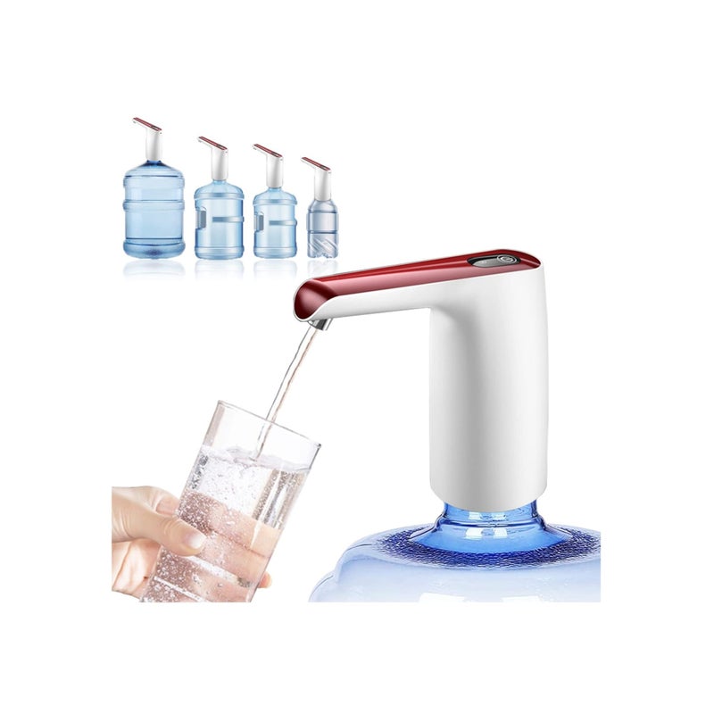 SOLARAE مضخة مياه كهربائية، مضخة مياه كهربائية محمولة عالمية سعة 2-5 جالون، مضخة مياه للشرب بشحن USB، مضخة زجاجة مياه أوتوماتيكية محمولة للاستخدام في المنزل والمطبخ والمكتب والتخييم - Image 1