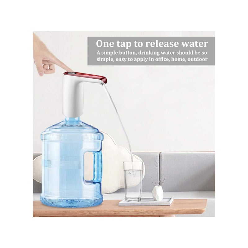 SOLARAE مضخة مياه كهربائية، مضخة مياه كهربائية محمولة عالمية سعة 2-5 جالون، مضخة مياه للشرب بشحن USB، مضخة زجاجة مياه أوتوماتيكية محمولة للاستخدام في المنزل والمطبخ والمكتب والتخييم - Image 5