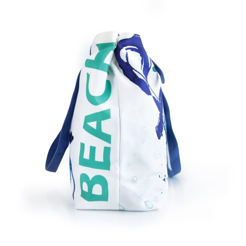 Anemoss Women's Beach Tote Bag, Waterproof Sandproof Hand Bags, Lighweight Fashionable Shoulder Bag, Large Capacity, Anchor Design Bag for Picnic Shopping, Gifts for Women and Girls - Image 2