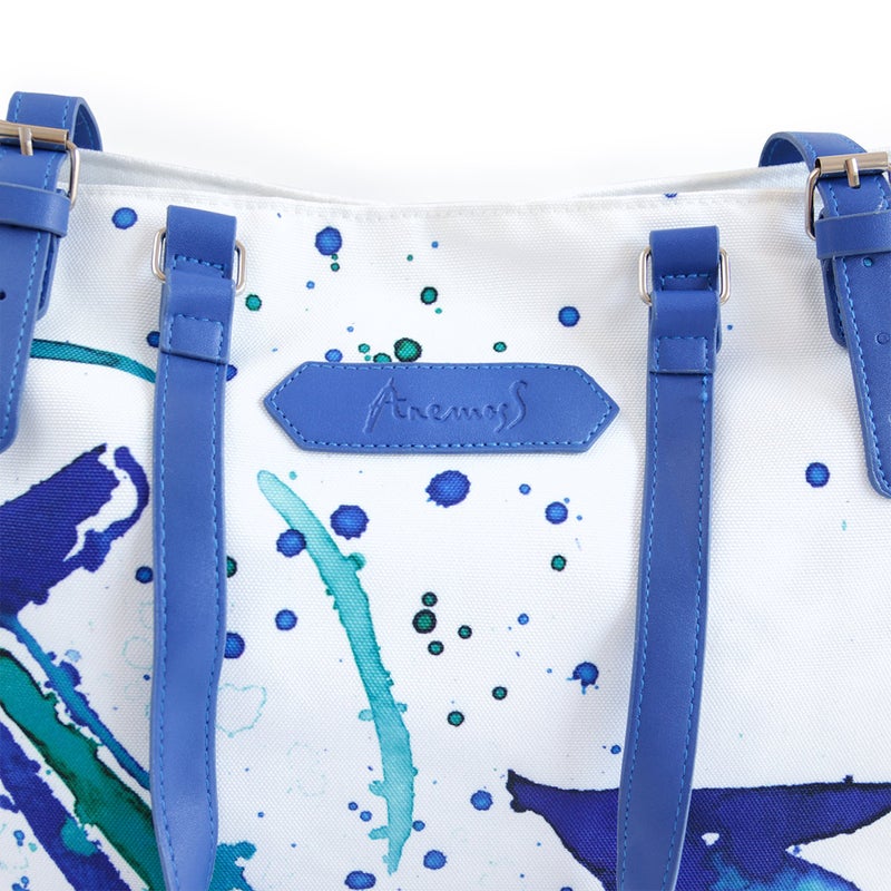 Anemoss Women's Beach Tote Bag, Waterproof Sandproof Hand Bags, Lighweight Fashionable Shoulder Bag, Large Capacity, Anchor Design Bag for Picnic Shopping, Gifts for Women and Girls - Image 4