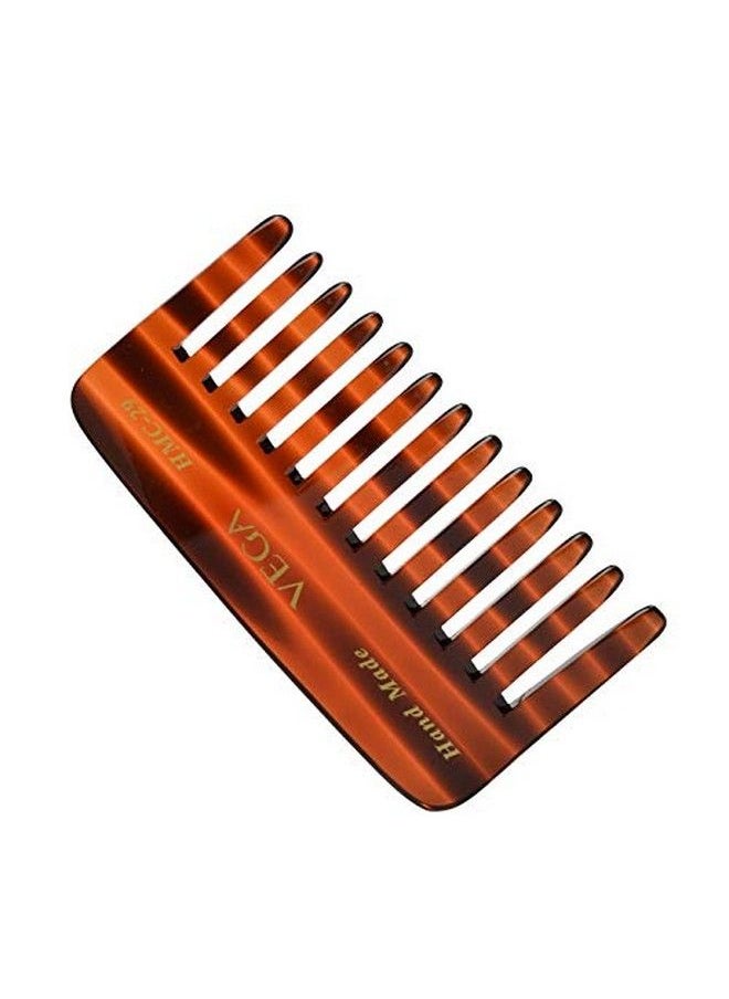 Vega Tortoise Shell Straight Teeth Small Shampoo Comb Brown  - Image 1