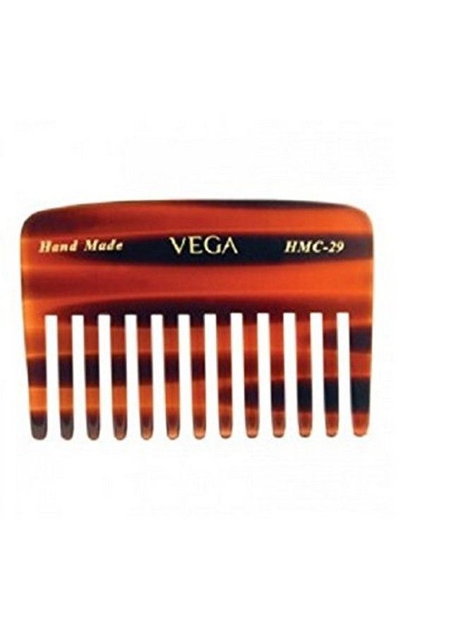 Vega Tortoise Shell Straight Teeth Small Shampoo Comb Brown  - Image 2