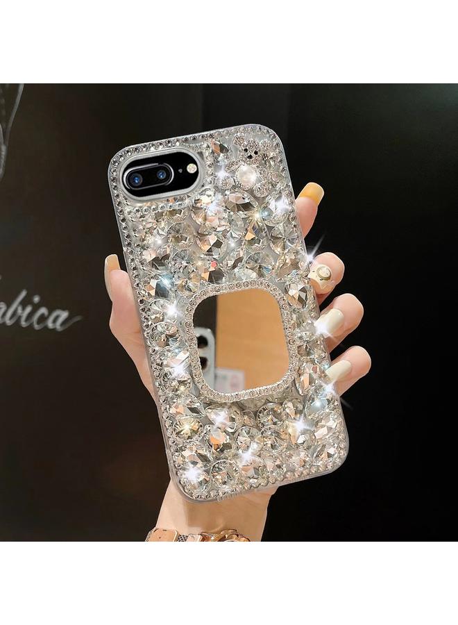 S-TOP Case For iPhone 7 Plus / 8 Plus Mirror Handmade Bling Rhinestone PC Phone Case - Image 1