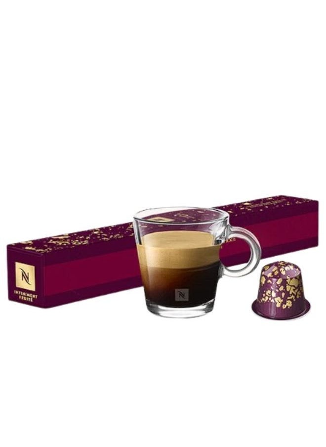 Nespresso - Nespresso Raspberry Infiniment Fruite 10 Capsules in 1 Sleeve Limited Edition, Original Capsule - Image 1
