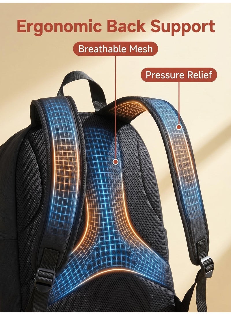 CONVERSE Go 2 Backpack Unisex ,Back to School Classic Go 2 Vertical Pull Back Air Cushion Colorful School Bag,Color Classic BACKPACK - Image 4