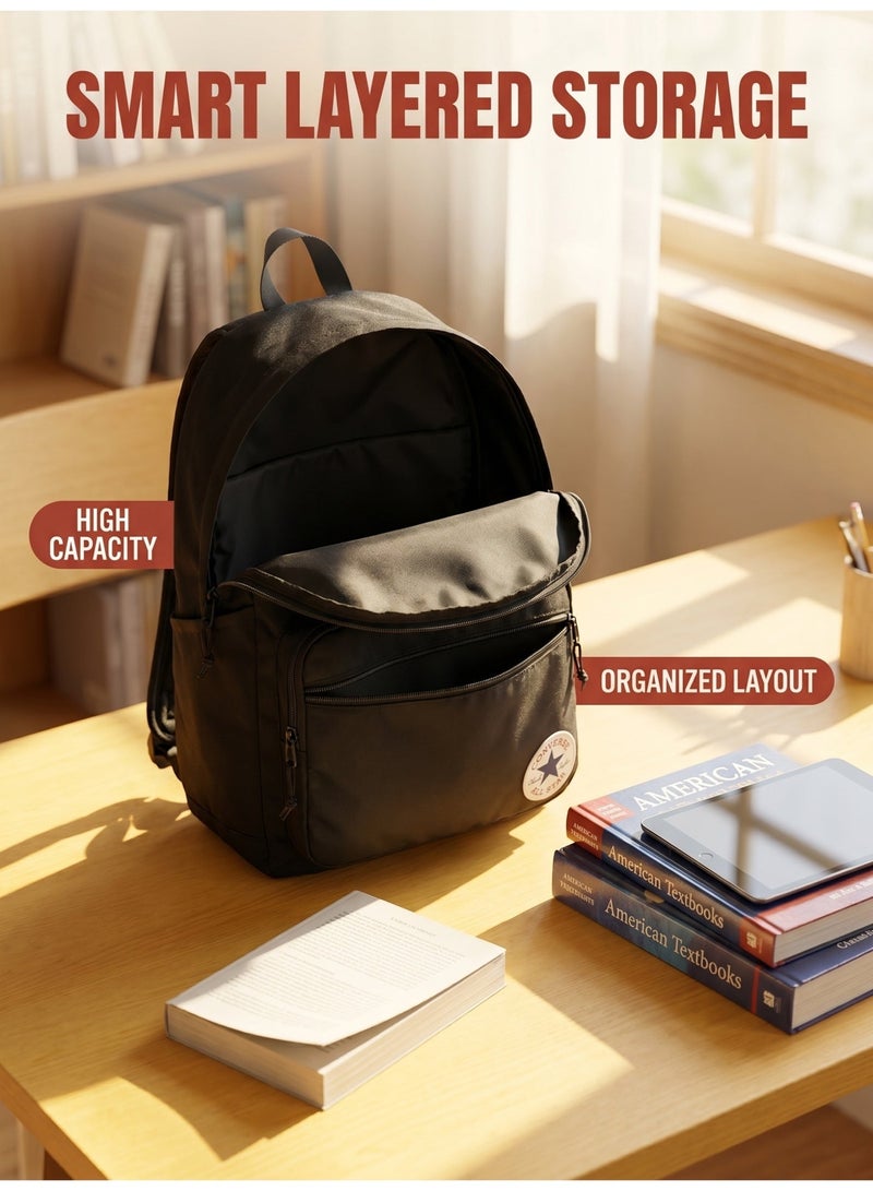 CONVERSE Go 2 Backpack Unisex ,Back to School Classic Go 2 Vertical Pull Back Air Cushion Colorful School Bag,Color Classic BACKPACK - Image 3