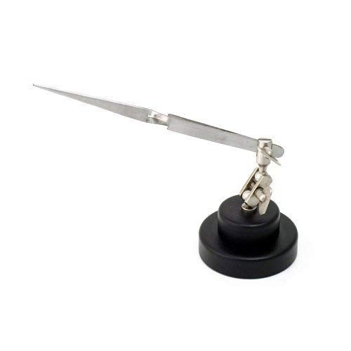 Oscar Oscar Third Hand Round Base with Cross Locking Tweezer Set by KHAMBATI  - Image 1