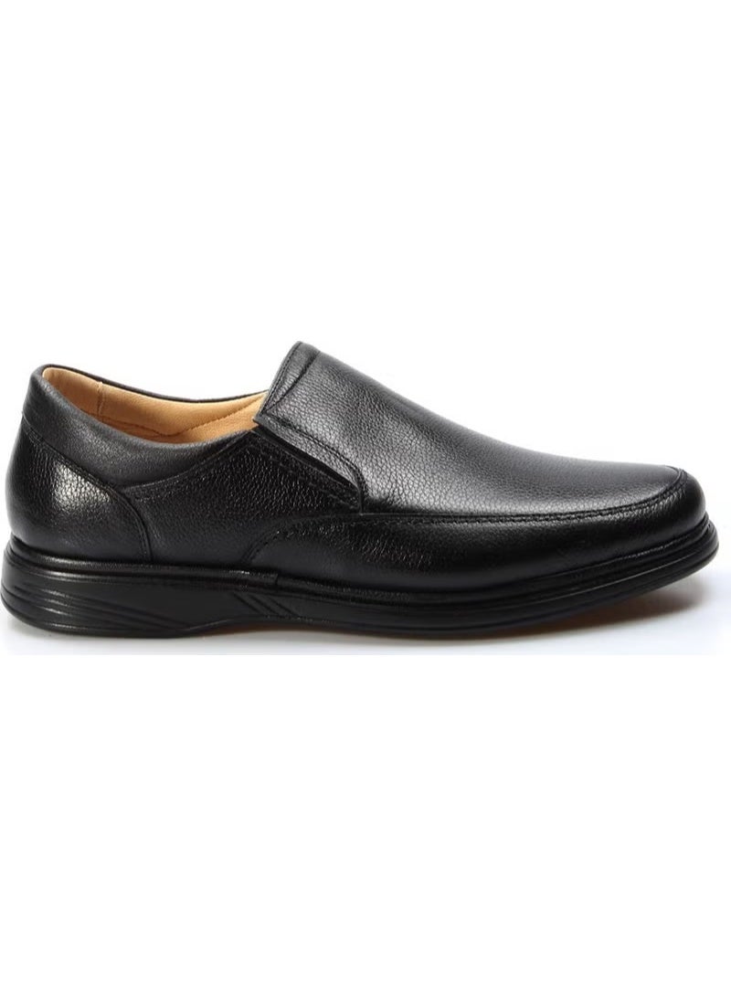 Fast Step Genuine Leather Black Men's Casual Shoes 815mba1301 - Image 1