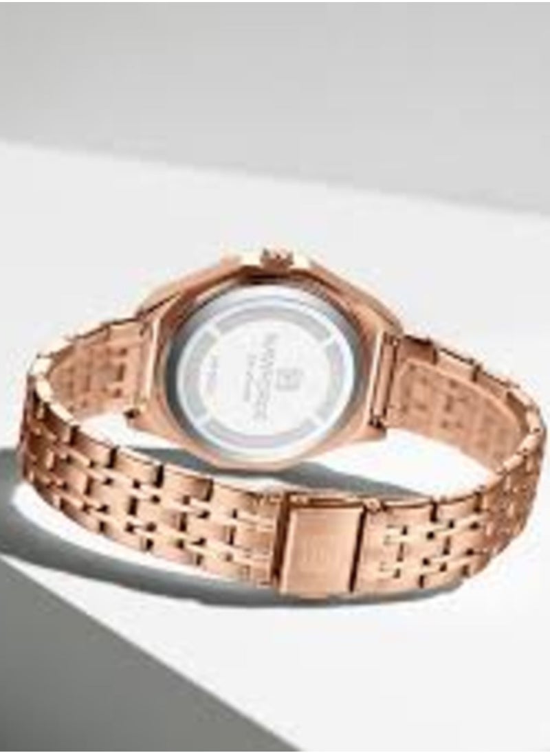 NAVIFORCE - NF5052 Elegant Rose Gold Stainless Steel Men's Watch – Black Dial Design - Image 1