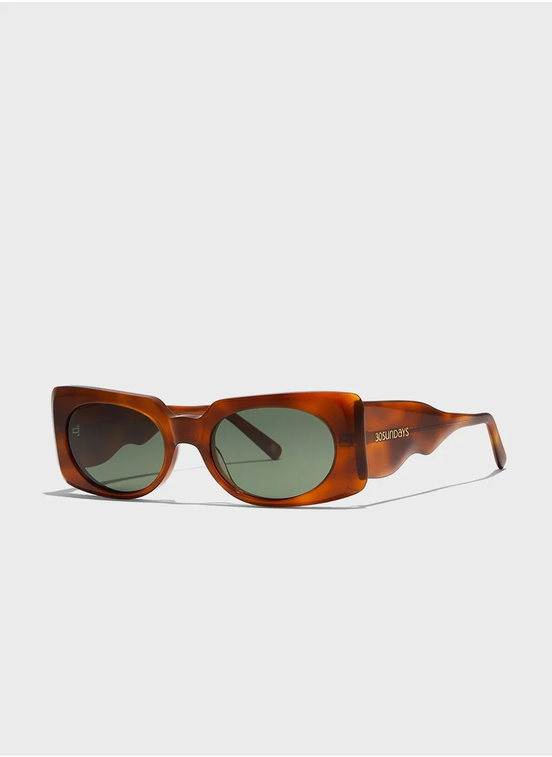 30Sundays Piper Rectangular Sunglasses