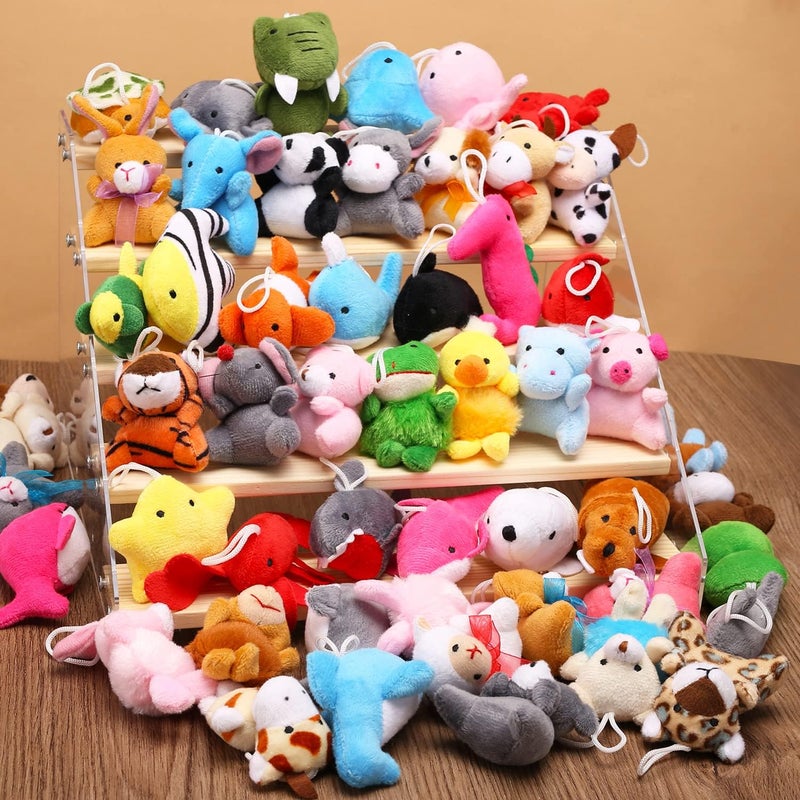 Uzoxlsn 56 Pack Mini Plush Animals Toys Bulk, Small Stuffed Ocean Animal Toy Set, Keychain Decoration for Claw Machine, Birthday Party Favor, Goodie Bag Fillers, Valentines Classroom Prize Box, School Reward - Image 5