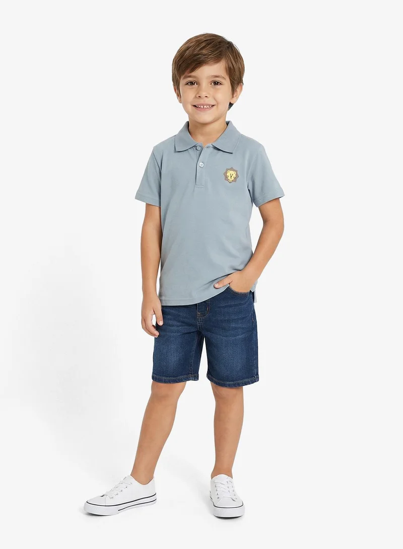 Pinata Cute Lion Print Cotton Polo Tshirt